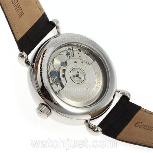 Vacheron Constantin Malte Tourbillon Automatic with Black Dial-Leather Strap