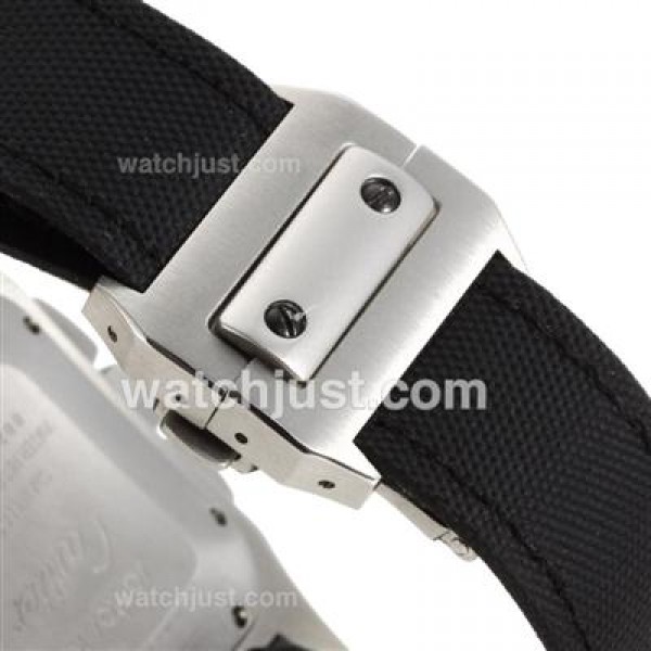 Cartier Santos 100 Working Chronograph with Black Dial-Nylon Strap