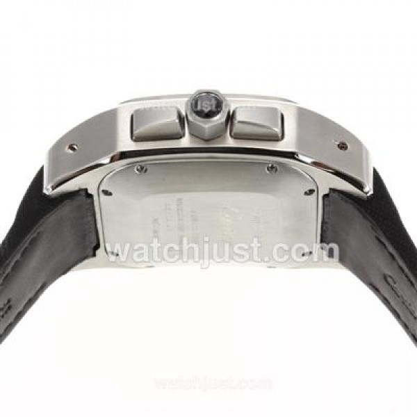 Cartier Santos 100 Working Chronograph with Black Dial-Nylon Strap