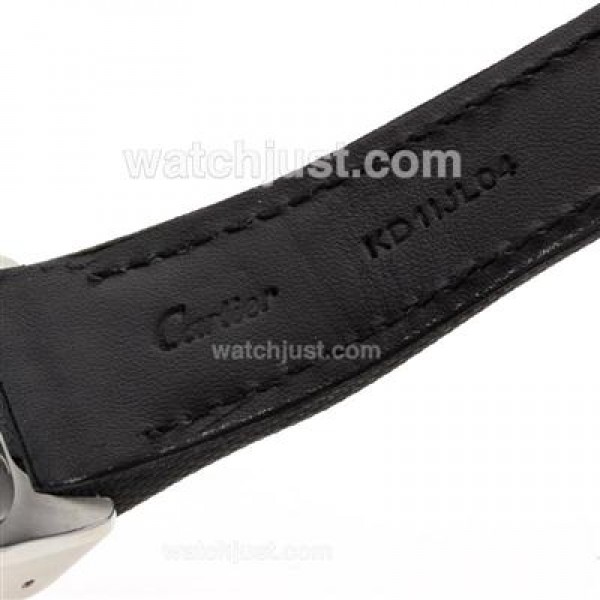 Cartier Santos 100 Working Chronograph with Black Dial-Nylon Strap