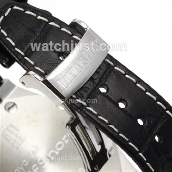 Audemars Piguet Royal Oak Offshore Working Chronograph with White Dial-Leather Strap