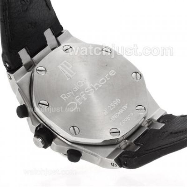 Audemars Piguet Royal Oak Offshore Working Chronograph with White Dial-Leather Strap