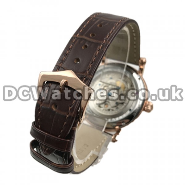 Automatic 42MM Fake Patek Philippe Tourbillon White Dials Watches For Men
