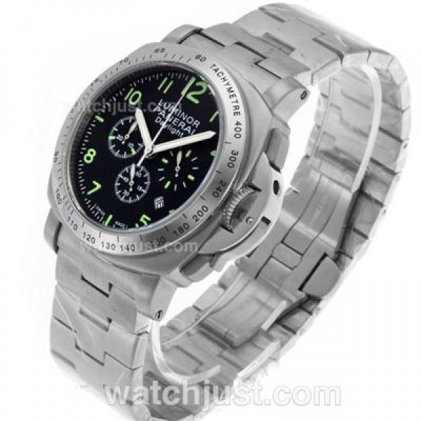 Panerai Luminor Daylight Working Chronograph with Black Dial S/S