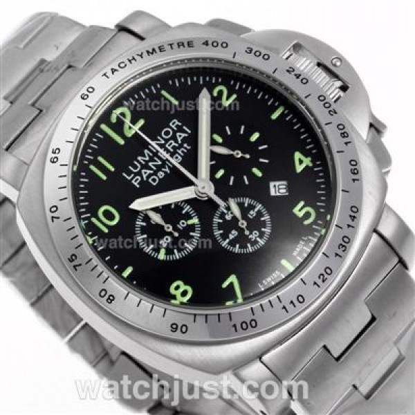 Panerai Luminor Daylight Working Chronograph with Black Dial S/S