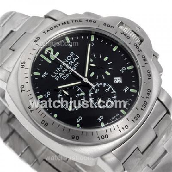 Panerai Luminor Daylight Working Chronograph with Black Dial S/S