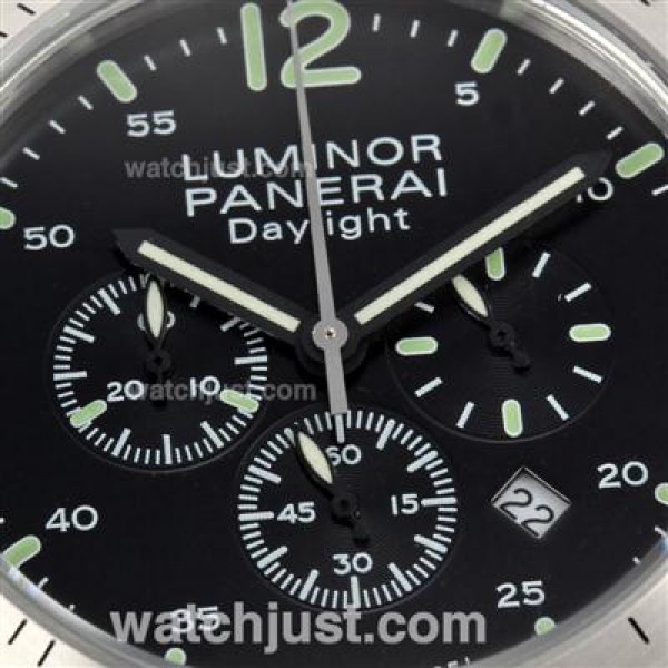 Panerai Luminor Daylight Working Chronograph with Black Dial S/S