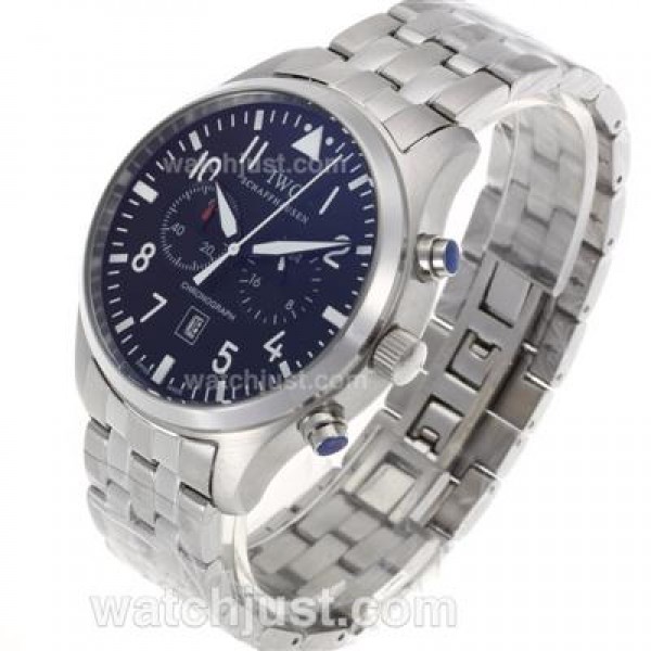 IWC Pilot Day-Date Working Chronograph with Black Dial S/S