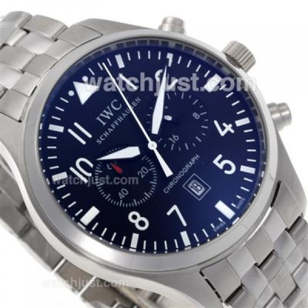 IWC Pilot Day-Date Working Chronograph with Black Dial S/S