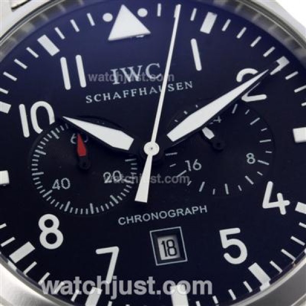 IWC Pilot Day-Date Working Chronograph with Black Dial S/S
