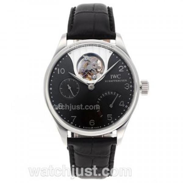 UK 1:1 Wholesale Replica IWC Portuguese F.A Jones Working Tourbillon Power Reserve Manual Winding with Gray Dial Watches