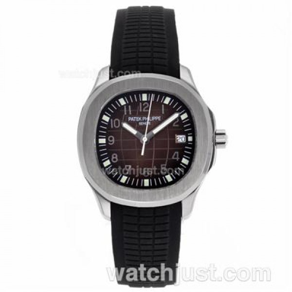 Patek Philippe Nautilus Automatic with Brown Dial-Rubber Strap