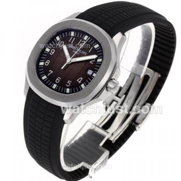 Patek Philippe Nautilus Automatic with Brown Dial-Rubber Strap