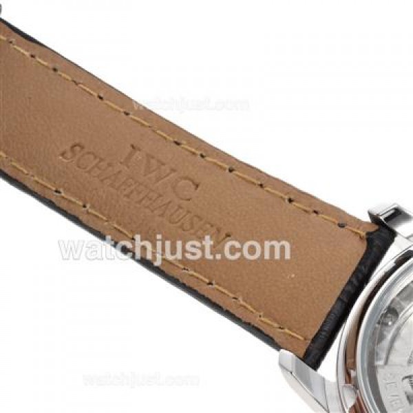 IWC Portuguese Working Power Reserve Automatic with Black Dial-Leather Strap