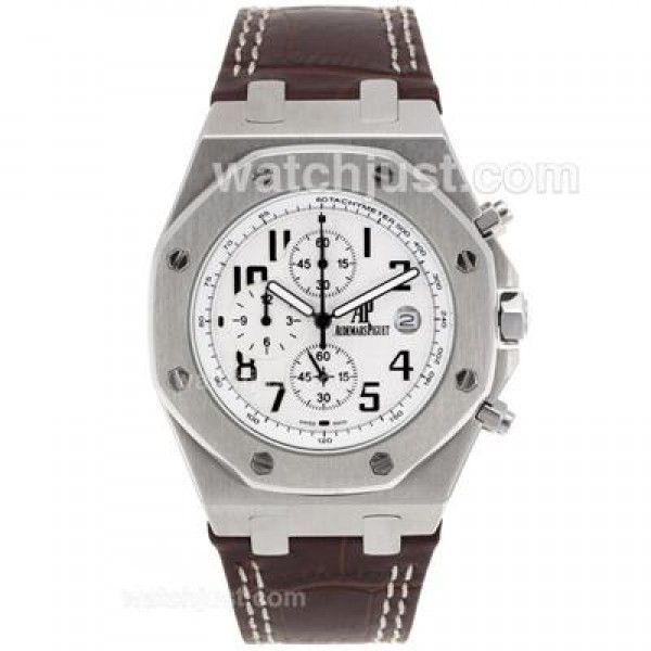 Audemars Piguet Royal Oak Offshore Rhone-Fusterie Limited Edition Working Chrono with White Dial-Leather Strap