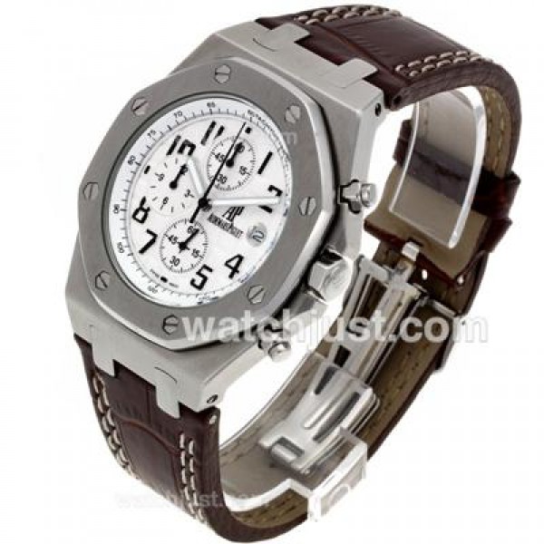 Audemars Piguet Royal Oak Offshore Rhone-Fusterie Limited Edition Working Chrono with White Dial-Leather Strap