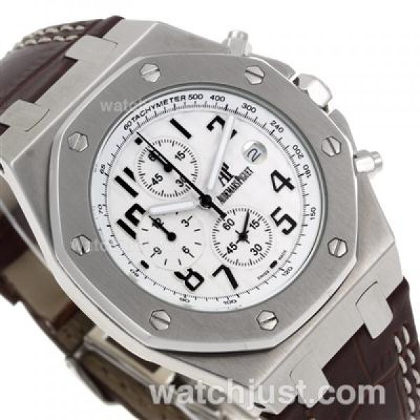 Audemars Piguet Royal Oak Offshore Rhone-Fusterie Limited Edition Working Chrono with White Dial-Leather Strap