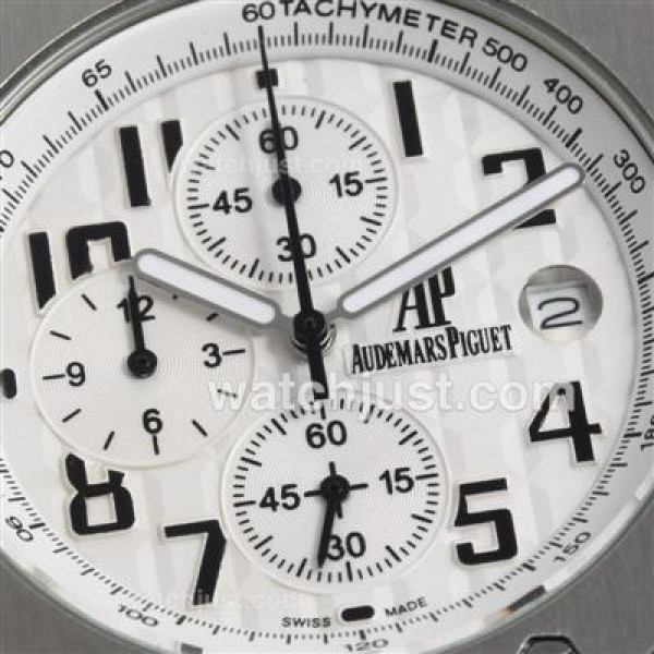 Audemars Piguet Royal Oak Offshore Rhone-Fusterie Limited Edition Working Chrono with White Dial-Leather Strap