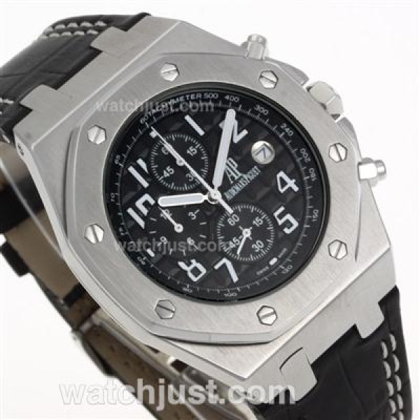 Audemars Piguet Royal Oak Offshore Rhone-Fusterie Limited Edition Working Chrono with Black Dial-Leather Strap