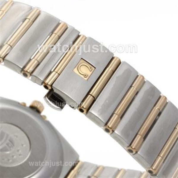 Omega Constellation Swiss ETA 2824 Movement Two Tone Diamond Markers and Bezel with MOP Dial-14K Wrapped Gold