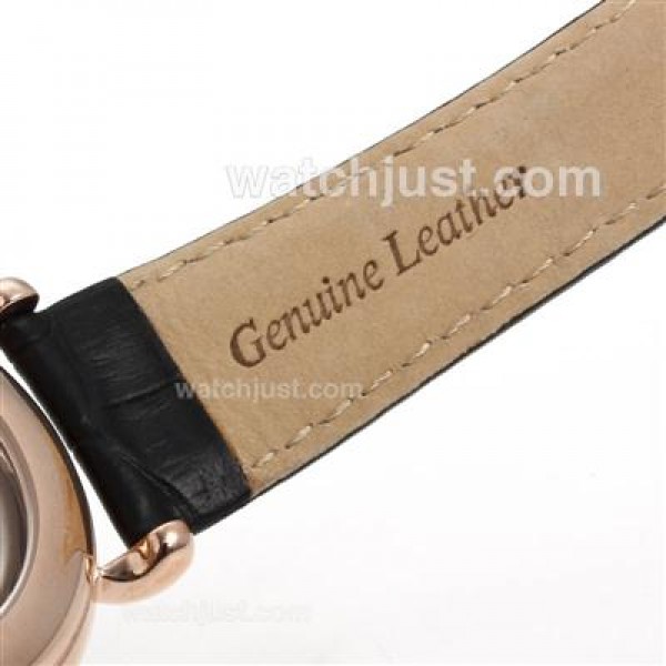 Vacheron Constantin Malte Tourbillon Automatic Rose Gold Case with Black Dial-Leather Strap
