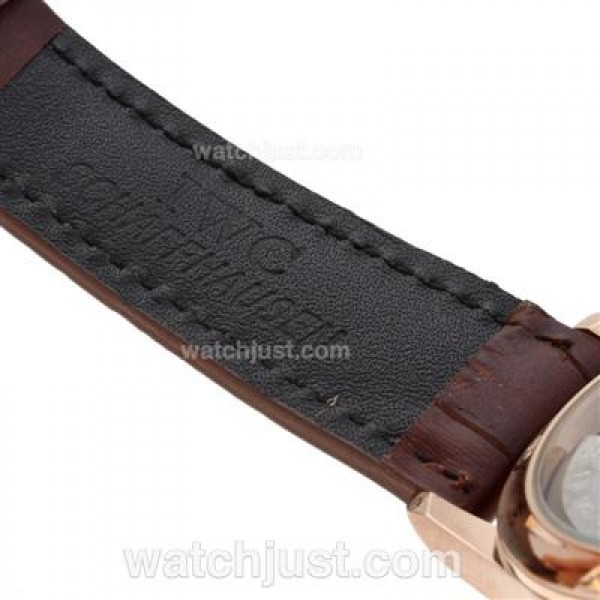 IWC Portuguese Working Power Reserve Automatic Rose Gold Case with White Dial-Leather Strap