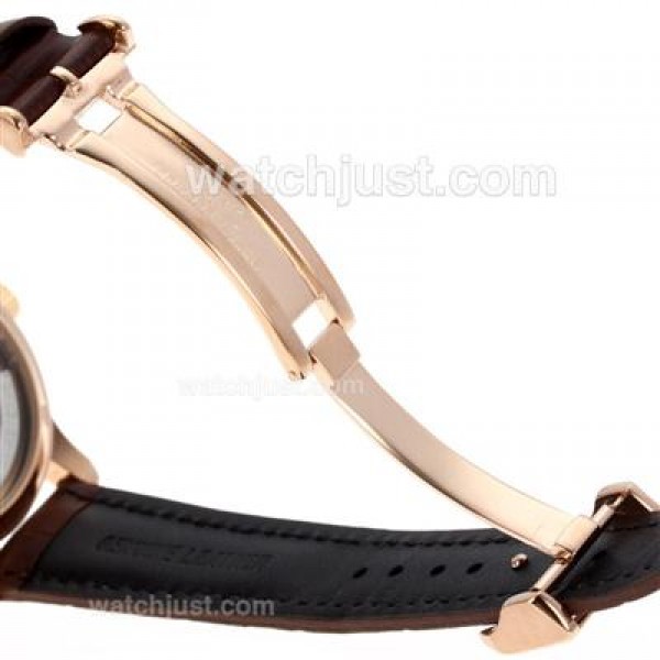 IWC Portuguese Working Power Reserve Automatic Rose Gold Case with White Dial-Leather Strap