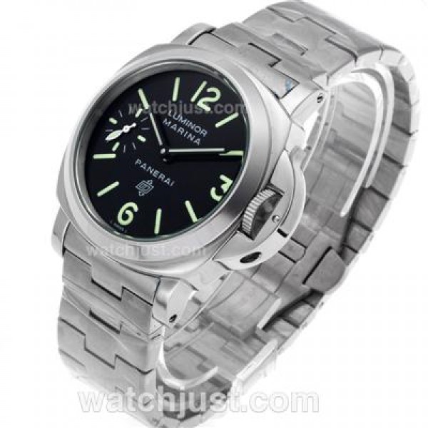 Panerai Luminor Marina OP Logo Unitas 6497 Movement with Black Dial S/S