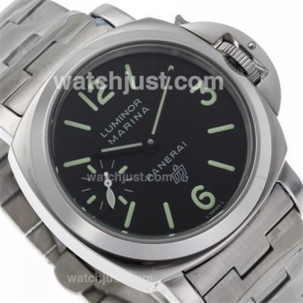 Panerai Luminor Marina OP Logo Unitas 6497 Movement with Black Dial S/S