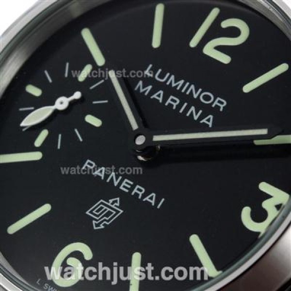 Panerai Luminor Marina OP Logo Unitas 6497 Movement with Black Dial S/S