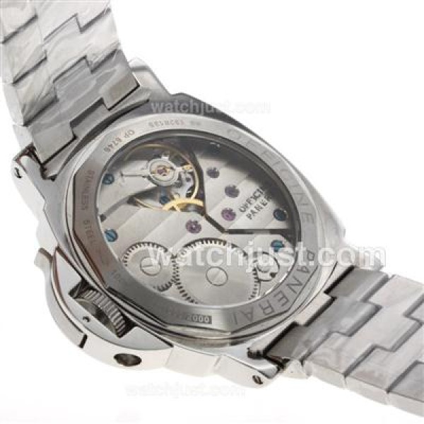 Panerai Luminor Marina OP Logo Unitas 6497 Movement with Black Dial S/S-Brushed Case