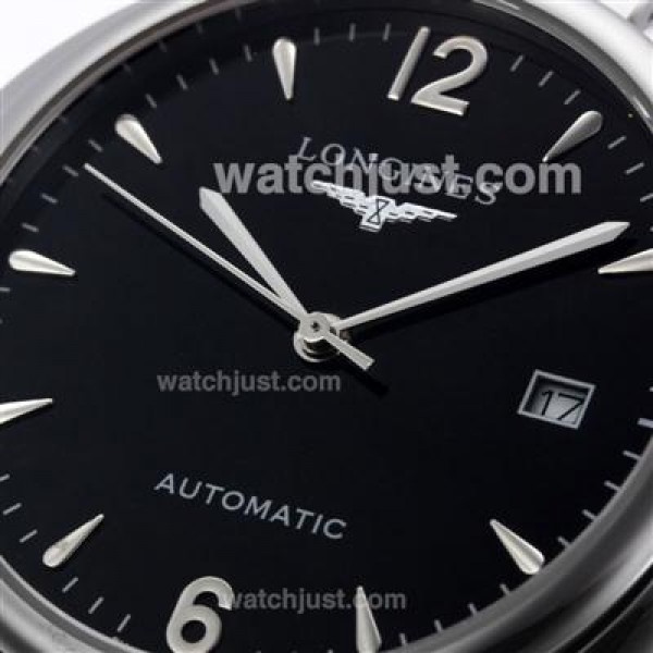 Longines PrimaLuna Automatic with Black Dial S/S-18K Plated Gold Movement