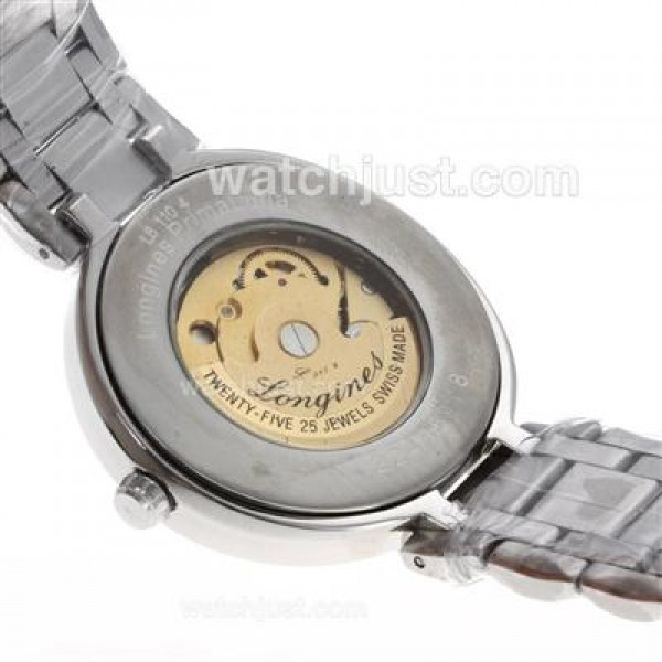 Longines PrimaLuna Automatic with Black Dial S/S-18K Plated Gold Movement