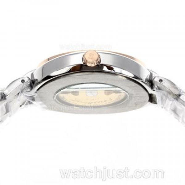 Longines PrimaLuna Automatic Two Tone Diamond Markers with MOP Dial-18K Plated Gold Movement