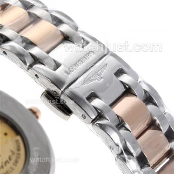 Longines PrimaLuna Automatic Two Tone Diamond Markers with MOP Dial-18K Plated Gold Movement