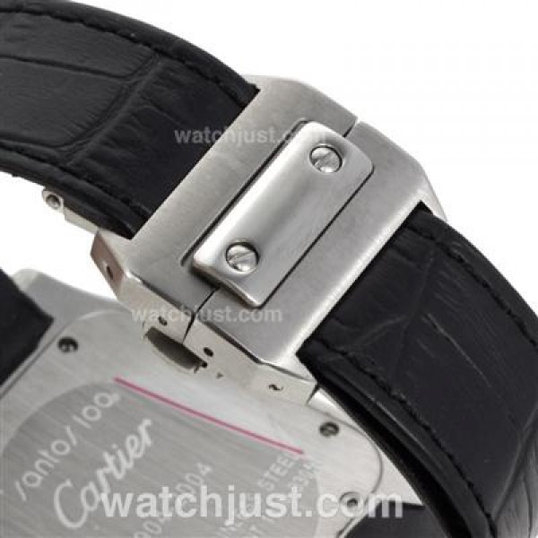 Male Roman Numerals 41MM Cartier Santos 100 Replica Automatic Watches