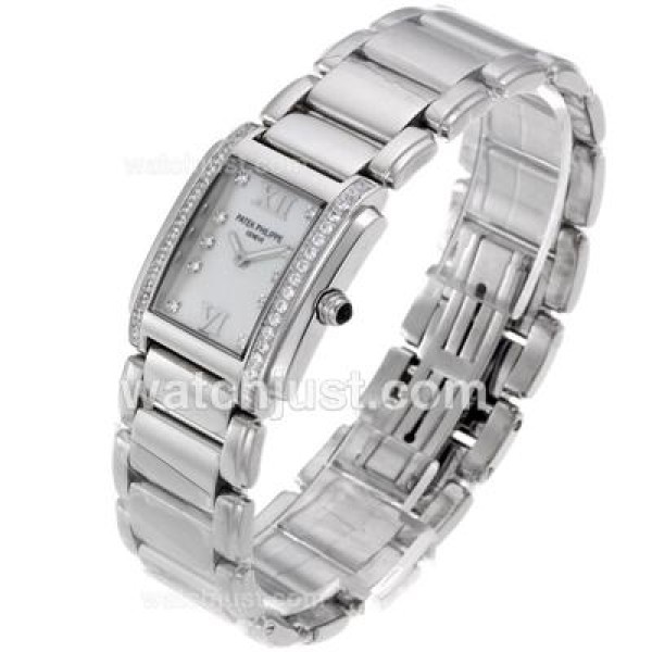 Patek Philippe Twenty-4 Hours Swiss ETA Movement Diamond Markers & Bezel with MOP Dial