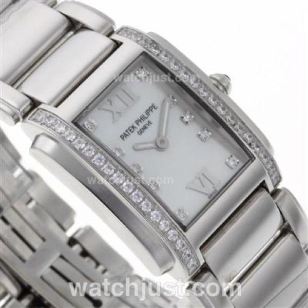 Patek Philippe Twenty-4 Hours Swiss ETA Movement Diamond Markers & Bezel with MOP Dial