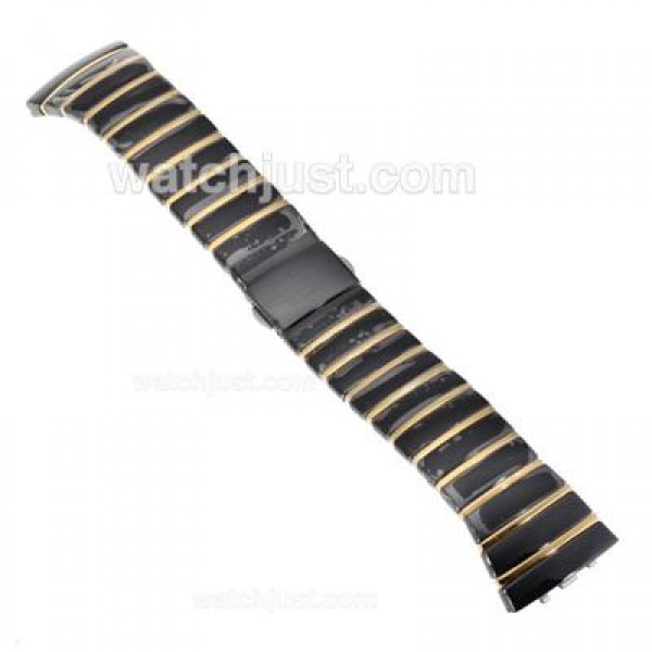 Rado Black Authentic Ceramic with 18K Plated Gold Strap
