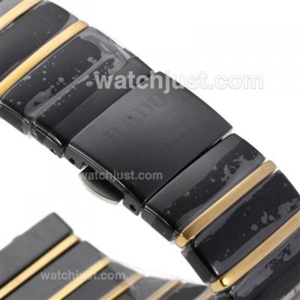 Rado Black Authentic Ceramic with 18K Plated Gold Strap