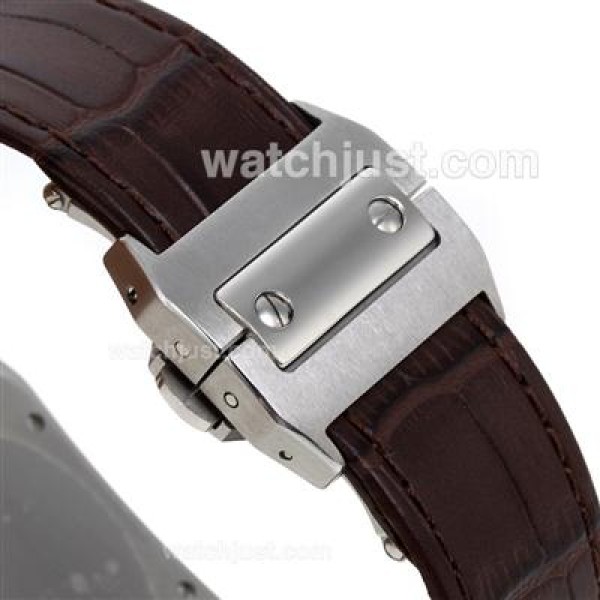 High Quality Cartier Santos 100 Fake Watches With White Dials For Women