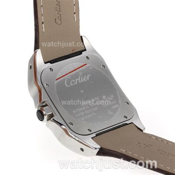 High Quality Cartier Santos 100 Fake Watches With White Dials For Women