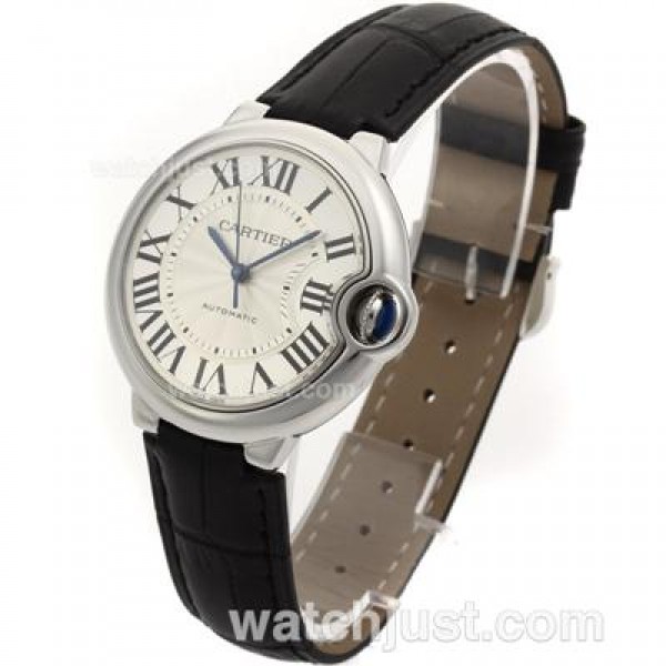 UK AAA Quality Cartier Ballon bleu de Cartier Replica Watches With White Dials For Sale