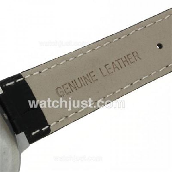 Cartier Ballon bleu de Cartier Diamond Bezel with Black Leather Strap-Couple Watch