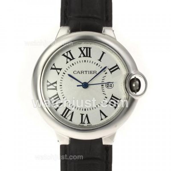 Cartier Ballon bleu de Cartier with Black Leather Strap-Couple Watch