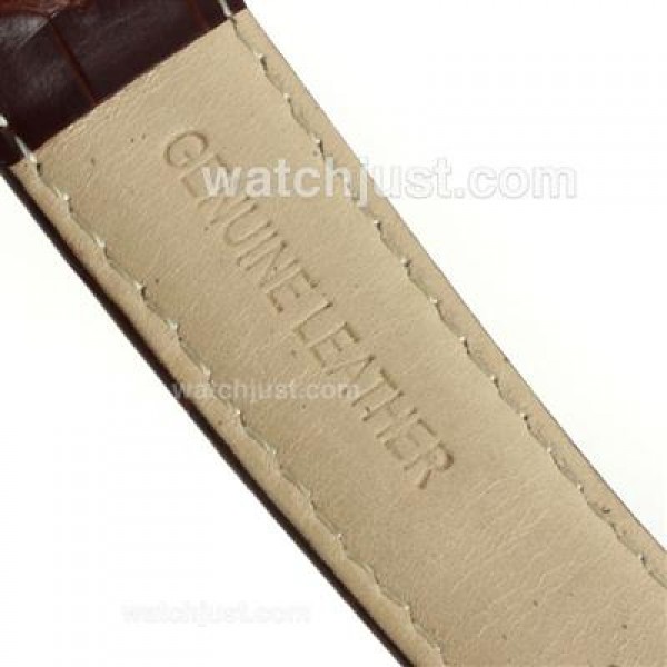 Cartier Ballon bleu de Cartier Rose Gold Case with Brown Leather Strap-Couple Watch