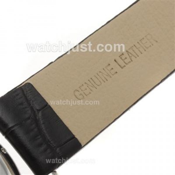 Montblanc Time Walker Working Chronograph Diamond Bezel with White Dial-Leather Strap
