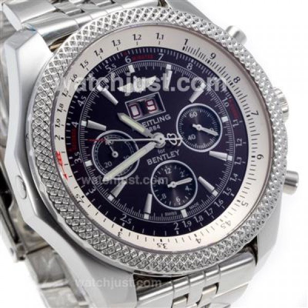 Breitling Bentley 6.75 Big Date Chronograph Swiss Valjoux 7750 Movement with Brown Dial S/S