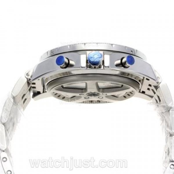 Breitling Bentley 6.75 Big Date Chronograph Swiss Valjoux 7750 Movement with Blue Dial S/S