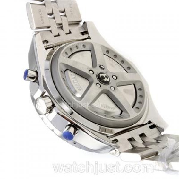 Breitling Bentley 6.75 Big Date Chronograph Swiss Valjoux 7750 Movement with Blue Dial S/S